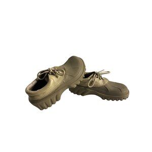 Crocs Axle All Terrain Islander Boat Shoes Leather Clogs Duck Junior M3 W5 Beige